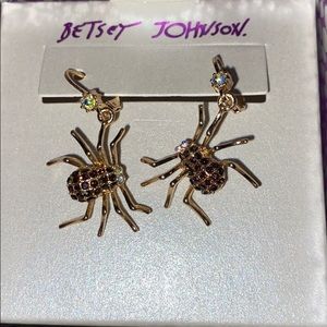 Betsey Johnson Halloween SPIDER EARRINGS
